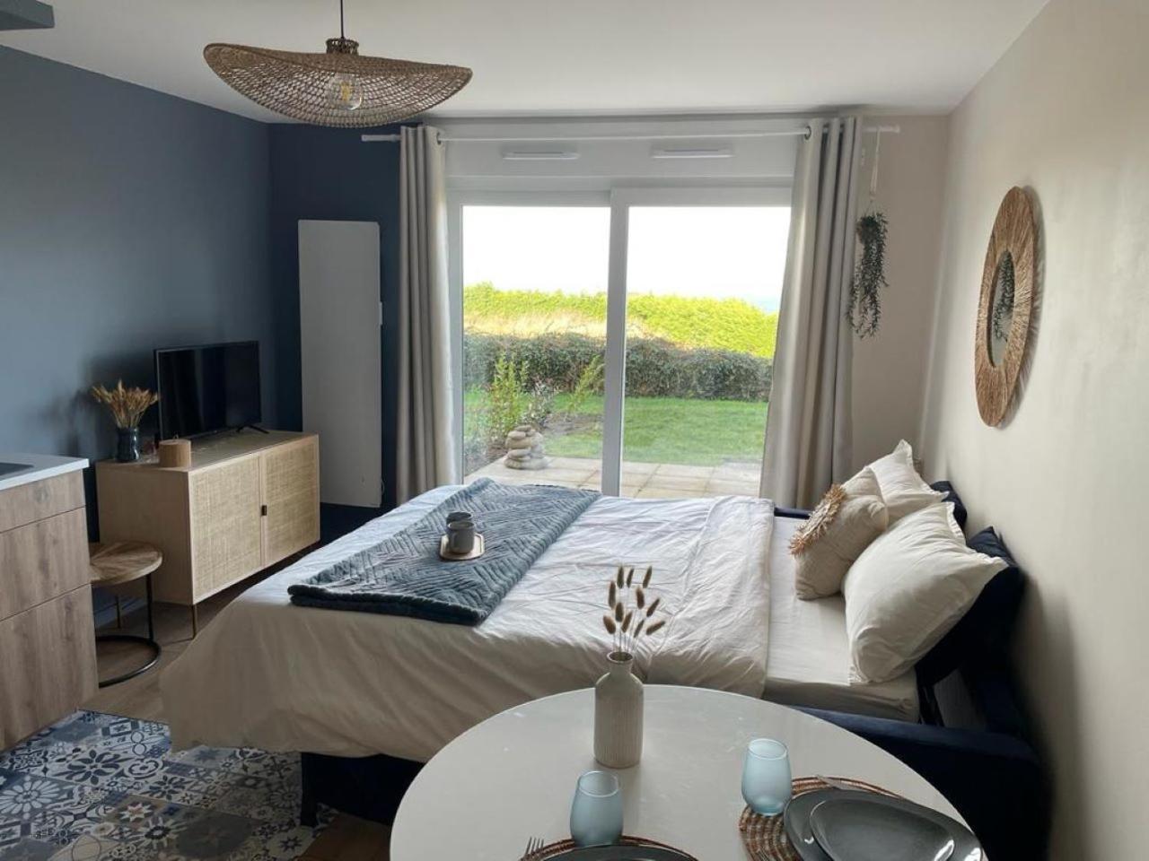 Bienvenue Au Studio L'Escale Bleue Avec Vue Mer Et Sur Le Cap Frehel Saint-Cast-le-Guildo Kültér fotó